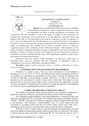HUMANKIND AS A SYSTEM. PART 1