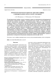 Люминесцентный анализ процессов травления сапфира с нанокристаллами золота в потоке электронов
