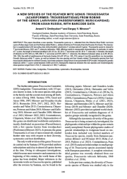 A NEW SPECIES OF THE FEATHER MITE GENUS TROUESSARTIA (ACARIFORMES: TROUESSARTIIDAE) FROM ROBINS OF THE GENUS LARVIVORA (PASSERIFORMES: MUSCICAPIDAE) FROM ASIAN RUSSIA, WITH BARCODE DATA