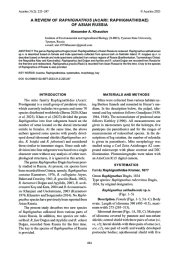 REVIEW OF RAPHIGNATHUS (ACARI: RAPHIGNATHIDAE) OF ASIAN RUSSIA