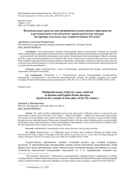 ПОЛИМОДАЛЬНЫЕ СРЕДСТВА КОНСТРУИРОВАНИЯ ХУДОЖЕСТВЕННОГО ПРОСТРАНСТВА В РУССКОЯЗЫЧНОМ И АНГЛОЯЗЫЧНОМ ДРАМАТУРГИЧЕСКОМ ДИСКУРСЕ (НА ПРИМЕРЕ ОТДЕЛЬНЫХ ПЬЕС ВТОРОЙ ПОЛОВИНЫ ХХ ВЕКА)