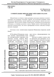 СОМНИТЕЛЬНЫЕ ФИНАНСОВЫЕ ОПЕРАЦИИ В МАЛОМ БИЗНЕСЕ