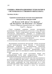 СРАВНИТЕЛЬНЫЙ АНАЛИЗ МЕТОДОВ МОДЕЛИРОВАНИЯ ЭКОЛОГИЧЕСКИХ НИШ РАСТЕНИЙ