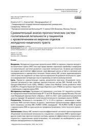 Сравнительный анализ прогностических систем госпитальной летальности у пациентов с кровотечением из верхних отделов желудочно-кишечного тракта