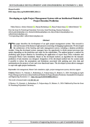 Developing an Agile Project Management System with an Intellectual Module for Project Duration Prediction