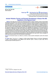 AVIATION POLLUTION, TOURISM, AND ECONOMIC DEVELOPMENT: A STUDY OF THE EKC HYPOTHESIS AT THE REGIONAL LEVEL