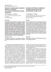 ИЗУЧЕНИЕ СЕЛЕКЦИОННОГО МАТЕРИАЛА PHALARIS ARUNDINACEA ПО ОСНОВНЫМ ХОЗЯЙСТВЕННО ЦЕННЫМ ПРИЗНАКАМ