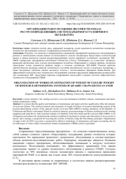 ОРГАНИЗАЦИЯ РАБОТ ПО ОЦЕНКЕ ВЕСОМОСТИ ОТКАЗА РЕСУРСООПРЕДЕЛЯЮЩИХ СИСТЕМ КАРЬЕРНОГО ГУСЕНИЧНОГО ЭКСКАВАТОРА