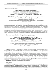 НАХОДКА HYPERBOREOMYZON POLARIS (HIRUDINEA: GLOSSIPHONIIDAE) НА ТЕРРИТОРИИ АЛТАЙСКОГО БИОСФЕРНОГО ЗАПОВЕДНИКА