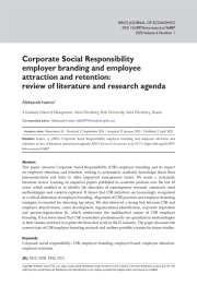 Corporate Social Responsibility employer branding and employee attraction and retention: review of literature and research agenda