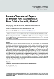 Impact of Imports and Exports on Inflation Rate in Afghanistan: Does Political Instability Matter?