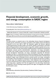 Financial development, economic growth, and energy consumption in SADC region
