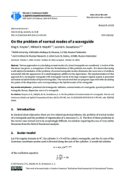 On the problem of normal modes of a waveguide