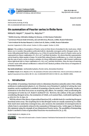 On summation of Fourier series in finite form