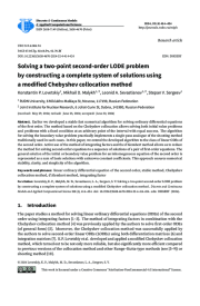 Solving a two-point second-order LODE problem by constructing a complete system of solutions using a modified Chebyshev collocation method