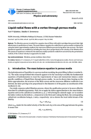 Liquid radial flows with a vortex through porous media