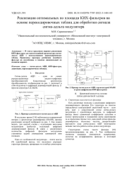 РЕАЛИЗАЦИЯ ОПТИМАЛЬНЫХ ПО ПЛОЩАДИ КИХ-ФИЛЬТРОВ НА ОСНОВЕ ПЕРЕКОДИРОВОЧНЫХ ТАБЛИЦ ДЛЯ ОБРАБОТКИ СИГНАЛА СИГМА-ДЕЛЬТА МОДУЛЯТОРА