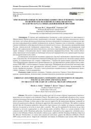 ХРИСТИАНСКИЕ И ИНЫЕ РЕЛИГИОЗНЫЕ КОНФЕССИИ И ТЕЧЕНИЯ НА УКРАИНЕ: ПОЛИТИЧЕСКОЕ ПОЛОЖЕНИЕ И СОЦИАЛЬНАЯ РОЛЬ НА КАНУНЕ НАЧАЛА СПЕЦИАЛЬНОЙ ВОЕННОЙ ОПЕРАЦИИ
