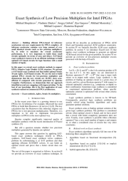EXACT SYNTHESIS OF LOW PRECISION MULTIPLIERS FOR INTEL FPGAS