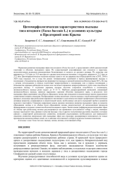 ЦИТОМОРФОЛОГИЧЕСКАЯ ХАРАКТЕРИСТИКА ПЫЛЬЦЫ ТИСА ЯГОДНОГО (TAXUS BACCATA L.) В УСЛОВИЯХ КУЛЬТУРЫ В ПРЕДГОРНОЙ ЗОНЕ КРЫМА