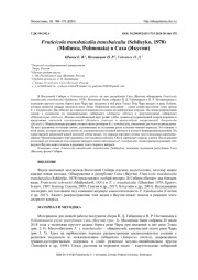 FRUTICICOLA TRANSBAICALIA TRANSBAICALIA (SСHILEYKO, 1978) (MOLLUSCA, PULMONATA) В САХА (ЯКУТИИ)
