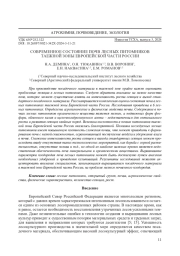 Современное состояние почв лесных питомников таежной зоны Европейской части России