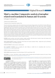Mind vs. machine: Comparative analysis of metaphorrelated word translation by human and AI systems