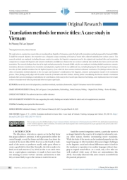 Translation methods for movie titles: A case study in Vietnam