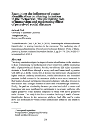 Examining the influence of avatar identification on sharing intention in the metaverse: The mediating role of immersion and moderating effect of perceived social distance