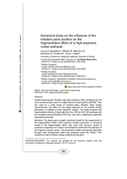 Numerical study on the influence of the initiation point position on the fragmentation effect of a high-explosive rocket warhead