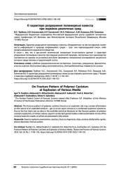О характере разрушения полимерных канистр при взрывах различных сред