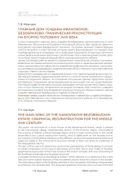 Главный дом усадьбы Ивановское-Безобразово. Графическая реконструкция на вторую половину XVIII века