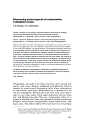 DISCOVERING SOCIAL ASPECTS OF RURBANIZATION: A LITERATURE REVIEW