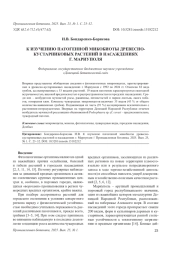 К ИЗУЧЕНИЮ ПАТОГЕННОЙ МИКОБИОТЫ ДРЕВЕСНОКУСТАРНИКОВЫХ РАСТЕНИЙ В НАСАЖДЕНИЯХ Г. МАРИУПОЛЯ