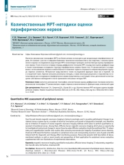 Количественные МРТ-методики оценки   периферических нервов