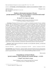 ГРИБНЫЕ ЗАБОЛЕВАНИЯ ПШЕНИЦЫ В РОССИИ: РАСПРОСТРАНЕНИЕ, СИМПТОМЫ, МЕТОДЫ БОРЬБЫ И ЭКОНОМИЧЕСКИЙ УЩЕРБ (ОБЗОР ЛИТЕРАТУРЫ)