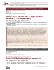 Цифровое развитие предприятия: диагностика и оценка