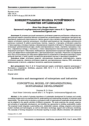 КОНЦЕПТУАЛЬНАЯ МОДЕЛЬ УСТОЙЧИВОГО РАЗВИТИЯ ОРГАНИЗАЦИИ
