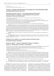 ФОРМА СОЛЯНЫХ ПОДНЯТИЙ КАК ИНДИКАТОР ВЗАИМОДЕЙСТВИЯ ГЕОДИНАМИЧЕСКИХ СИСТЕМ