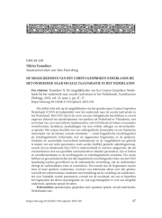 DE MOGELIJKHEDEN VAN HET CORPUS GESPROKEN NEDERLANDS BIJ HET ONDERZOEK NAAR SOCIALE TAALVARIATIE IN HET NEDERLANDS