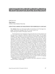 STRUCTURAL MODELS OF SOMATISMS IN THE NORWEGIAN LANGUAGE