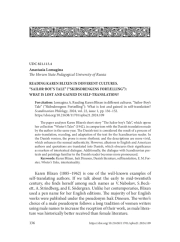 READING KAREN BLIXEN IN DIFFERENT CULTURES. “SAILOR-BOY’S TALE” (“SKIBSDRENGENS FORTÆLLING”): WHAT IS LOST AND GAINED IN SELF-TRANSLATION?