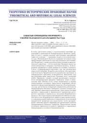 ЗАБЫТЫЕ ПРИНЦИПЫ НЮРНБЕРГА: СКОРОСТЬ И БЕЗОТЛАГАТЕЛЬНОСТЬ СУДА