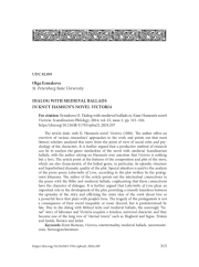 DIALOG WITH MEDIEVAL BALLADS IN KNUT HAMSUN’S NOVEL VICTORIA