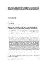 FROM NOMINAL QUANTIFIERS TO ADVERBIAL MODIFIERS: A CORPUS INVESTIGATION WITH REFERENCE TO SWEDISH