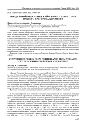 ПОДДЕЛЬНЫЙ НИДЕРЛАНДСКИЙ ФЛОРИН С ТЕРРИТОРИИ ЮЖНОГО ПРИГОРОДА ХЕРСОНЕСА