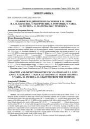 ГРАФФИТИ И ДИПИНТИ ИЗ РАСКОПОК Е. И. ЛЕВИ И А. Н. КАРАСЕВА. 7. МАГИЧЕСКИЕ. 8. ТОРГОВЫЕ. 9. VARIA. 10. INCERTA. 11. МАТЕРИАЛЫ С ТЕМЕНОСА