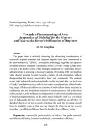 TOWARDS A PHENOMENOLOGY OF AWE: SUSPENSION OF DISBELIEF FOR THE MOMENT AND TAKARAZUKA REVUE’S SUBLIMATION OF RUPTURES