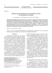 Диагностика релятивистского плазменного сгустка по тормозному излучению
