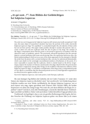 "AT QUI SUNT..?“: ZUM BILDNIS DER GOLDSÜCHTIGEN BEI SULPICIUS LUPERCUS